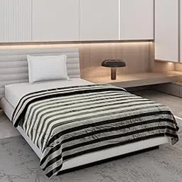 Monte Carlo Olive Jacquard Single Bed 290 GSM Ac Blanket (Width 160 CM, Length 220 CM) - 2-picture-20