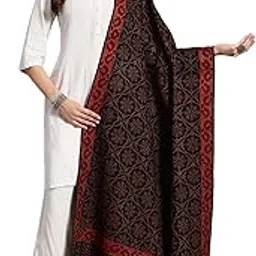 ravaiyaa - attitude is everything Women's Jamawar Design Stylish Shawl, Warm and Soft Winter Shawl, Kashmiri Wool Shawl Wraps, Faux Pashmina (80L x 40W)-picture-13