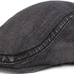 Zacharias Men's Cotton Denim Beret Golf Ascot Cap (A-19_Free Size_Pack of 1)-picture-39