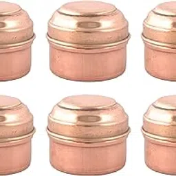SHIV SHAKTI ARTS Copper Dibbi Box Mini Size For Jewellery or Sindoor Storage Purpose (Pack of 2)-picture-19