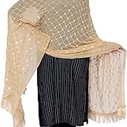 tvesa women embroidery work fancy lace border chiffon dupatta-picture-19