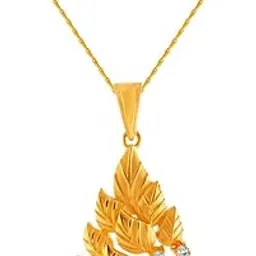 p.c. chandra jewellers 22k (916) Yellow Gold and American Diamond Pendant for Women-picture-33