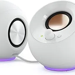 Creative Pebble SE Minimalist 2.0 USB-C Powered PC Speakers with RGB Lighting, 3.5 mm AUX-in, Up to 4.4W RMS Power for Computers and Laptops (White)-picture-50