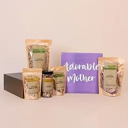 FOODCLOUD.IN Munchies- Adorable Mother Treats Box - 5 Healthy and Nutritious Snacks-High Protein & Baked or Roasted - Gift Box (Pack of 5)-image-1