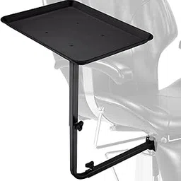 Noverlife Salon Metal Tray Attached to Chair, 360 Degree Rotation Barber Chair Tray for Hairdressing Tools, Fully Adjustable Hairstylist Chair Tray w/o Wheels for Salon Barber Tattoo Tools Make-ups-picture-53