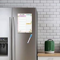 CVANU Daily Planner Magnetic Routine Planner Vinyl Sheet with Marker & Dry Eraser on Marker's Cap for Fridge Door (12inchX9inch)_623-picture-0