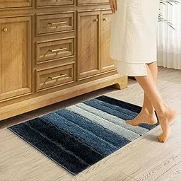 Amazon Brand - Solimo Microfiber 2000 GSM Gradient Stripes Bath Mat | Anti-Skid | 40x60 cm (Grey)-picture-30