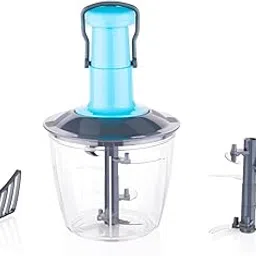 Oblivion Manual Chopper for Kitchen - Hand-Press Vegetable Choppers with 6 Blades (1100 ML) Effortless Chopping Vegetables & Fruits, Mixer Cutter for Kitchen to Cut Onion, Salad, Tomato, Potato (1Pc)-image-50