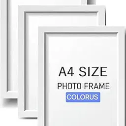 A4 Size Photo Frames for Wall Decoration, Set of 4, White texture-picture-16