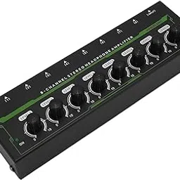 8 Channel Stereo Headphone Amplifier RGB Lighting Headphone Splitter Compact Amp Recording Studios Output 1 Input-picture-10