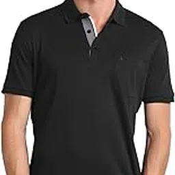 Men's Solid Regular Fit Polo Shirt (8905951423569_Black-image-48