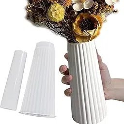 SNOOGG Striped Vase Silicone Mold for Resin Casting 8 inch Tall Flower Pot Mould for Epoxy Gypsum Concrete Cement Wax Candles DIY Pen Holder Home Decor Art Craft-picture-24