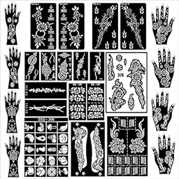 ORDERSHOCK Beautiful Combo Mehndi Stencil Sticker with Beautiful Design for Every Occasion-picture-14