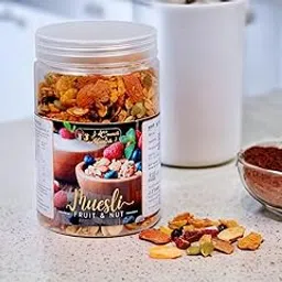 J J Crunch N Munch Muesli 21% Fruit, Nut & Seeds Millet & More (Each 250g) 5 Grains | Cereals for Breakfast Rich in Wholegrain, Crunchy Multigrain Protein, Source of Fibre (Pack Of 1)-picture-46