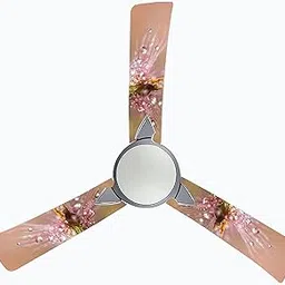 woopme Water Drops Ceiling Or Roof Fan Blade Stickers for Living Kids Couple Bedroom Home Office Decor Vinyl Printed Fan Leaf Decal L X H 50 X 16 Cms Each (4 pcs)-picture-12