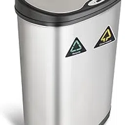DOLPHY Stainless Steel Motion Sensor Trash Can Dustbin (50 Liters) With Dual Compartments Use For Home Kitchen Offices.-picture-11