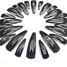 Magrido Tic Tac Hair Clips for Women & Girls – 24 Pc Set (12 Medium 3cm + 12 Large 4cm) | Matte Black Metal Hair Pins for Daily Styling, Non-Slip Grip, Durable & Stylish Hair Accessories-picture-41