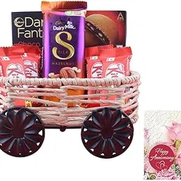 SFU E Com Taste Of Silk Hazelnut With Loaded Of Kitkat Chocolate Hamper | Anniversary Chocolate Gift Hamper | Anniversary Greeting Card With Chocolate Combo | 1514-picture-16
