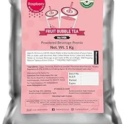 Tea Planet Raspberry Boba Mix – Vegan-Friendly Premix for Smoothies, Milkshakes, Desserts & DIY Drinks | Non-GMO, Sweet & Tart Raspberry Flavor (1000g)-image-91