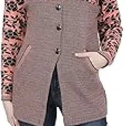 matelco Wool Buttoned Coat/Cardigan with Pockets for Winters (Grey)-picture-21