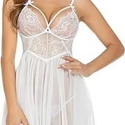 beera Deep V Halter Sexy Lingerie Teddy One Piece Bodysuit Lace Babydoll-picture-12