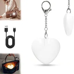 Mini LED Keychain Light - Glow in Dark Keychain for Girls, Compact Emergency LED Flashlight, Heart USB Charm, School Bag Charm with LED, Portable Romantic Gift Light, USB Rechargeable-image-93
