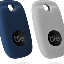 Geiomoo Silicone Case for Tile Pro 2022 Tracker, Soft Flexible Scratch Resistant Cover with Carabiner (2 Pack Navy Blue+Oatmeal)-picture-25