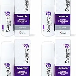 Salve Sweatgo Lavneder - 60ml (Pack of 4) | Clinical Strength Antiperspirant Roll-On | Dermatologist Recommended, Hyperhidrosis Sweat Control for Underarms, Palms & Feet – Alcohol-Free, Non-Irritant image 1
