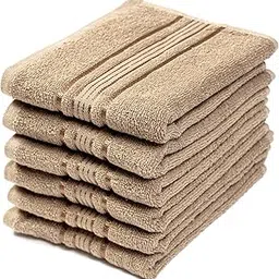 AKIKO HOME 100% Cotton Essential Series Hand Towels – Soft, Absorbent & Durable, Cotton Hand Towel for Bathroom Use, Gentle on Skin, 40 x 60 cm, Pack of 6, 400 GSM (Beige)-picture-27