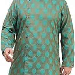 sojanya Plus(Since 1958) Men's Pure Cotton Kurta with White Embroidery-picture-29