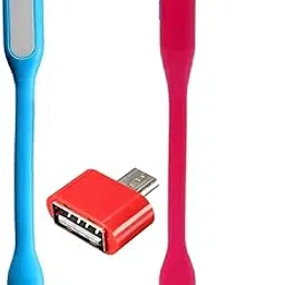Mini Portable & Flexible USB Fan + LED Light Lamp Combo for Laptop/Desktop/PowerBank/All Mobile (Pink, USB Lamp)-picture-24