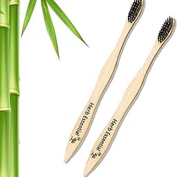 Herb Essential Bamboo Toothbrush, Pack of 2 | with Ultra-Soft Charcoal activated Bristles | Natural, Biodegradable and Ecofriendly Toothbrush-image-11