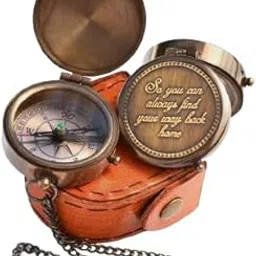 ' So You Can Always Find Your Way Back Home'' Engraved Compass with Leather Case, Best Compass for Hiking & Traveling, Best Gift for Festivals-picture-28