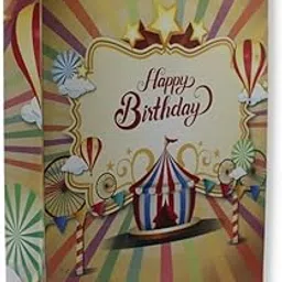 TASCHE Carnival Birthday Gift Paper Bags|Gift Bags For Return Gifts, Birthday, Holliday Presents (11 * 8 * 3 Inches) (Pack Of 24),Multi image 1