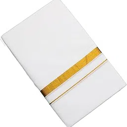 Hornbill Enterprises 100% Cotton Men's Single Dhoti -2 Mtrs/Mundus/Lungi Gold Set 1-picture-43