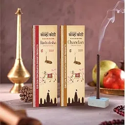 Kanha Kothi Rudraksha & Chandan Bambooless Dhoop Sticks | Panchgavya Natural Dhoop from Gir Cow Dung | Long Lasting Fragrance | Pack of 2 | Ideal for Pooja & Meditation-image-9