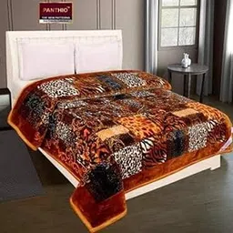 BEZZLISH Home Super Soft Cozy Double Bed Blanket for Heavy Winter Pure Woollen Blanket Special for Marriage and Gift Purpose Pack of 1 (ISH25)-picture-37