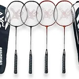 AXG NEW GOAL Isometric Champion Tenacious Wide Body Multicolor Strung Badminton Racquet (Pack of: 4, 125 g) (Multicolor)-picture-27