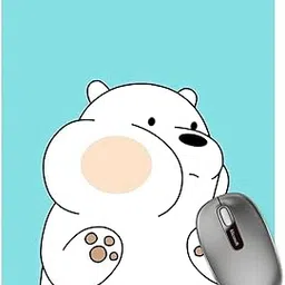 Darkbuck Mouse Pad for Girls and Boys Laptop Desktop PC Cute Mousepads Rubber Base with Anti Skid Smooth Surface We Bare Bears Animated Mousepad (22 cm x 18 cm)-picture-19