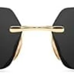 FI Metal Rimless Hexagon Sunglasses Diamond Cut Edge Cartiar luxury Fashion Eyeglasses UV 400 Shades Sun Glasses Men 's &Women's-picture-10