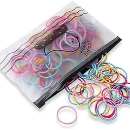 el regalo 100pcs/pack Simple Rubber Bands- Thin Elastic Hair Ties Seamless 3mm Ponytail Soft & Elastic, No Damage Hair Rubberbands For Kids/Girls/Women-picture-44