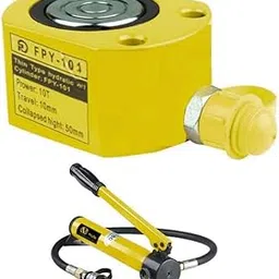 Nutronics® FPY-10+180 Hydraulic Cylinder Jack 10T Ultra-Thin Hydraulic Lifting Cylinder Ram Stroke 11mm for Bridges/Building/Machinery Industries with Hand Pump-picture-17