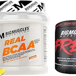 Bigmuscles Nutrition Real BCAA [50 Servings, Lemony], Pack of 1 & Bigmuscles Nutrition Freak Pre-Workout Sex on the Beach [15 Servings, 90g]-picture-27