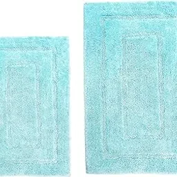 Haus Cotton Tufted Bath Rugs | Anti-Skid Area Rugs for Spa, Vanity Shower, Master Bathrooms, Bedroom | Water Absorbent Linens | 100% Cotton | Pack of 2-picture-34