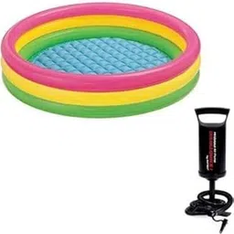 Summer Special 3 feet Inflatable Kid Swimming Pool with Air Pump, Bath tub, Water Pool for Kids (Multicolor)-picture-38
