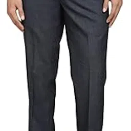 greenfibre Men's Slim Fit Checked Formal Trouser, Coffee Brown Terry Rayon Fabric, Stylish Dress Pants for Office or Casual Wear-picture-27