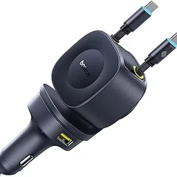 Baseus PrimeTrip VR2 Max Ultimate 4-in-1 Car Charger, 163W, Dual Retractable USB-C Cables 80cm, 450° Rotatable, 4-Port Fast Charging, Cosmic Black-picture-24