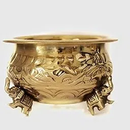 The Spiritual Living Brass Urli Bowl | 4 Inch | Pital | Golden | Small Urli | House Warming Gifts | Urali Decoration Bowl | Small |-image-6