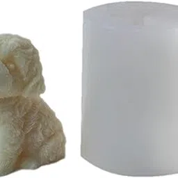FirstTry Sitting Dog Shape Candle Mold I 3D Fondant Cute Puppy Silicone Sculpture Casting Mould I for DIY Handmade Ornament Chocolate, Cake Décor, Aromatherapy, Plaster, Soap, Resin Art Craft Making-picture-31