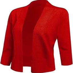 aamilife Women's 3/4 Sleeve Cropped Cardigans Sweaters Jackets Open Front Short Shrugs for Dresses-picture-23